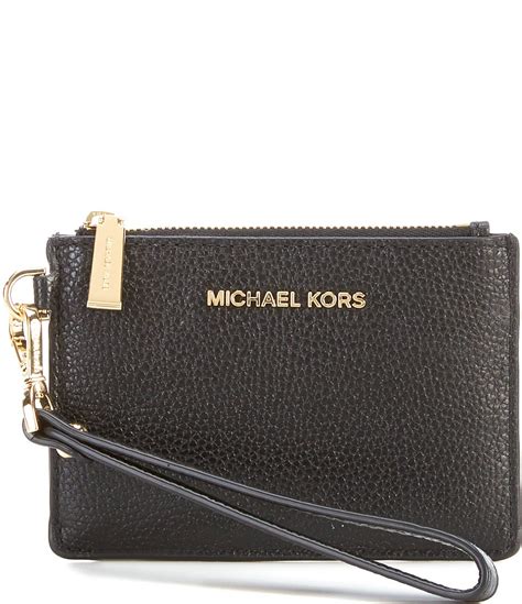 michael kors key pouch black|Pebbled Leather Coin Purse .